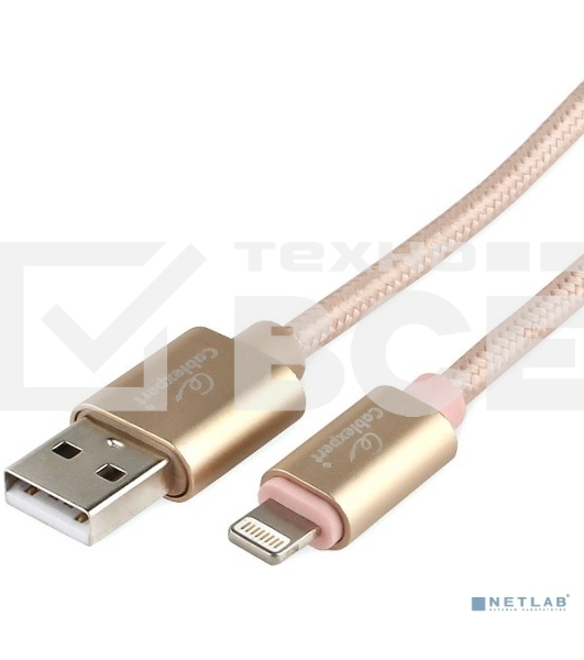 Кабель Cablexpert для Apple CC-U-APUSB02Gd-1.8M, AM/Lightning, серия Ultra, длина 1.8м, золотой, блистер