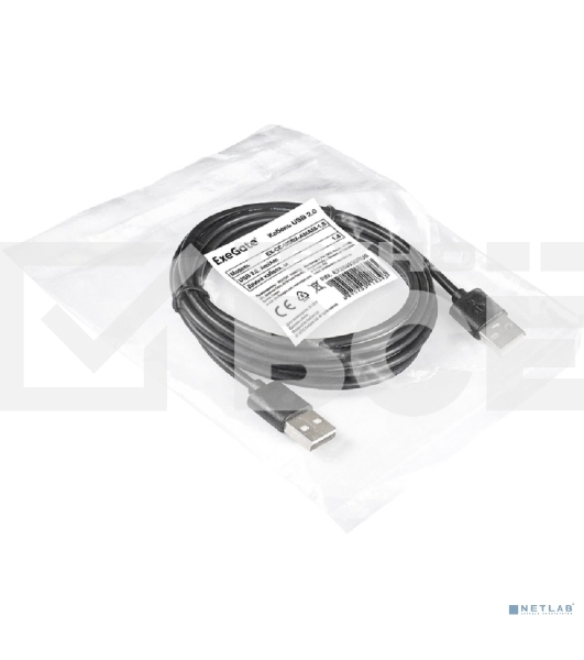 Кабель USB 2.0 ExeGate EX284930RUS EX-CC-USB2-AMAM-1.8 (Am/Am, 1,8м)