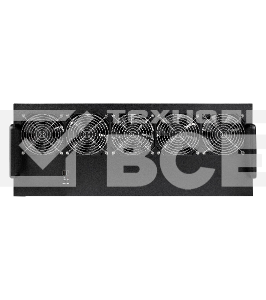 Корпус для майнинга Exegate EX270772RUS Pro 13-430 <без БП, 2*USB, 5*fan 120мм, места под: 13 видеокарт, 2 БП>