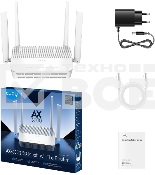 Маршрутизатор AX3000 2.5G Wi-Fi 6 Mesh PoE Router