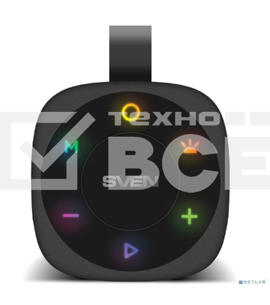 Колонка портативная Sven АС PS-155 черный 10W 1.0 BT/3.5Jack 1800mAh (SV-022334)