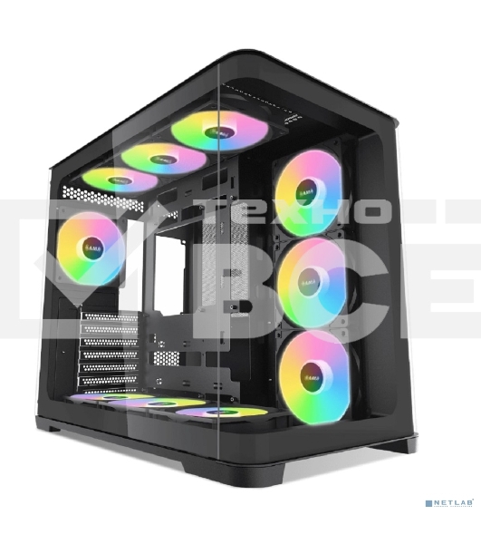 Корпус SAMA V60, Midi-Tower, чёрный, 7 x 120 мм