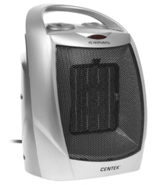 Тепловентилятор Centek CT-6020 серый, 750/1500 Вт, 15 м2, термостат