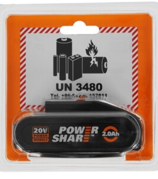 Аккумулятор WA3601 для газонокосилки Worx WG779E, WG744E 2000mAh, 20V Li-ion