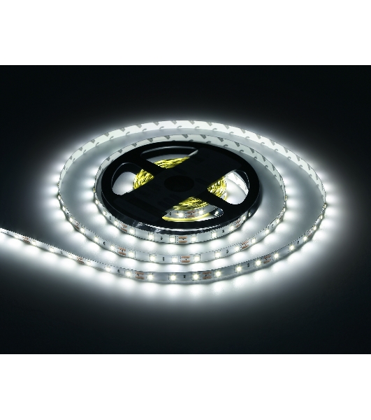 Светодиодная лента GS1003 2835 60Led/ 4.8W m/ 12V IP20 6500K/ 5000*8*1.2mm (2 конт.)