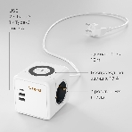 Розеточный блок 3-местный + 3 USB + беспроводная зарядка, фото5