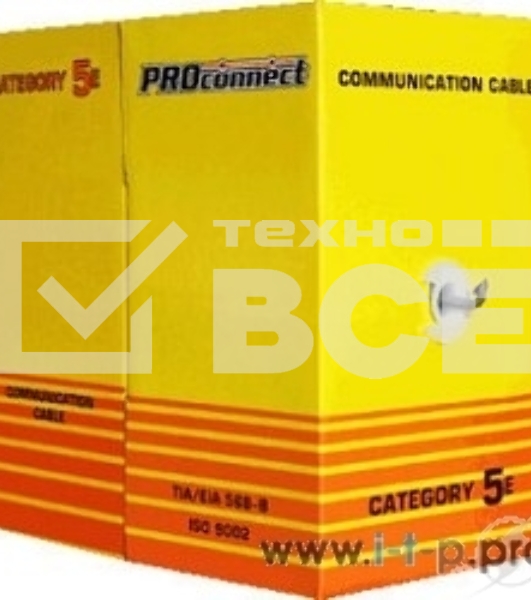 Кабель витая пара PROconnect FTP 4PR 24AWG, CCA, CAT5e, наружный (OUTDOOR), бухта 305 м