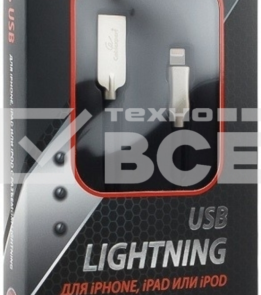 Кабель USB Cablexpert для Apple CC-P-APUSB02Bk-1M, MFI, AM/Lightning, серия Platinum, длина 1м, черный, блистер