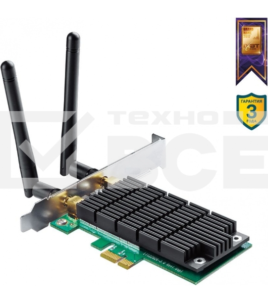 Адаптер TP-LINK ARCHER T4E AC1200 Двухдиапазонный Wi-Fi адаптер PCI Express