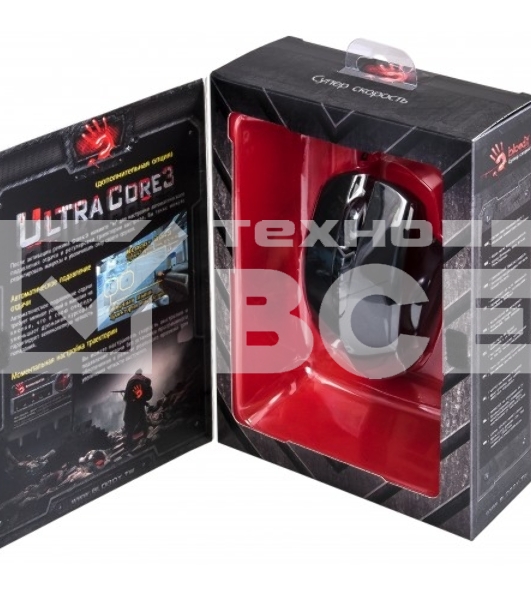 Мышь проводная A4Tech Bloody V7 черный, 3200 dpi, USB Type-A, кнопки - 8