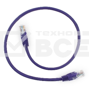 Патч-корд UTP Cablexpert кат.5e, 0.5м, литой, многожильный (фиолетовый)
