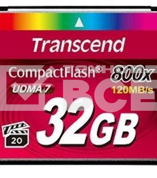 Флеш карта CF 32Gb Transcend, 800X