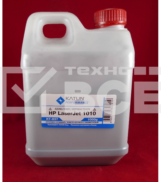 Тонер HP LJ 1010/1012/1015/1018/1020 (кан., 1кг.) Katun фас России