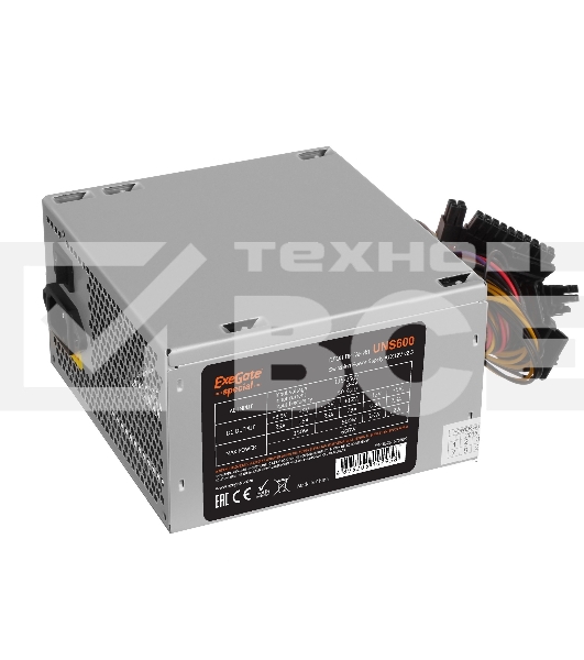 Блок питания ExeGate Special UNS600 (ES261570RUS-PC), 600Вт, 120мм, серебряный