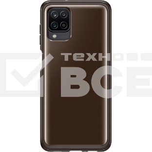 Чехол (клип-кейс) Samsung для Samsung Galaxy A12 Soft Clear Cover черный (EF-QA125TBEGRU)