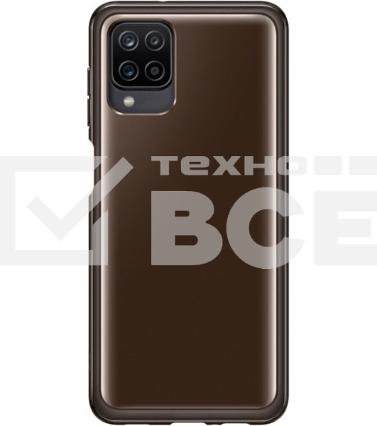 Чехол (клип-кейс) Samsung для Samsung Galaxy A12 Soft Clear Cover черный (EF-QA125TBEGRU)