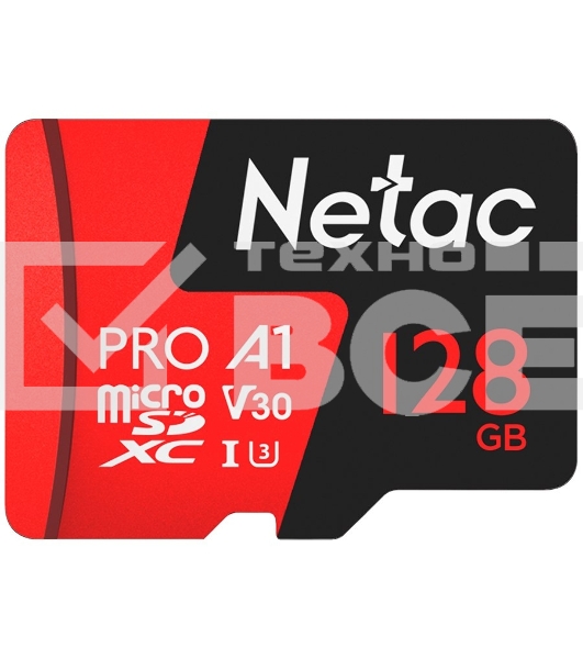 Флеш карта MicroSD card Netac P500 Extreme Pro 128GB, retail version w/o SD adapter