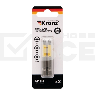 Бита для шуруповерта KRANZ PZ1х50 мм (2 шт./уп.)