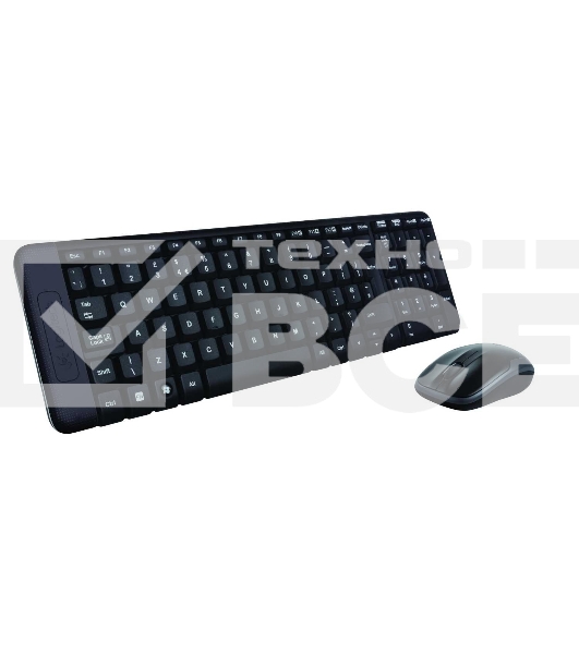 Клавиатура + мышь Logitech MK220 клав:черный мышь:черный USB беспроводная