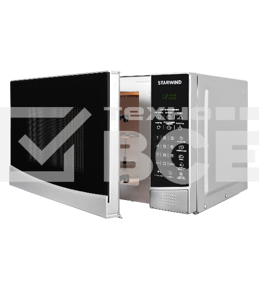 Микроволновая печь Starwind SMW3120 серебристый/черный, 20 л, 700 Вт, переключатели - сенсор