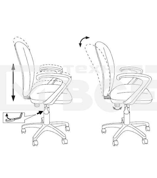 Кресло детское Бюрократ KD-W10AXSN голубой Sticks 06 крестовина пластик пластик белый
