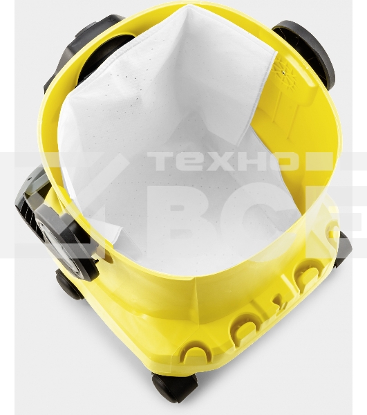 Строительный пылесос Karcher WD 5 V-25/5/22 желтый, 1100 Вт, уборка сухая/сбор воды, пылесборник мешок/контейнер, 25 л