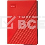 Накопитель Portable HDD 5TB WD My Passport (Red), USB 3.2 Gen1, 107x75x19mm, 210g /12 мес./, фото3