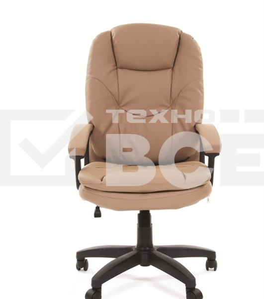 Кресло офисное Chairman 668 LT NEW экопремиум, бежевый, черный пластик, Россия