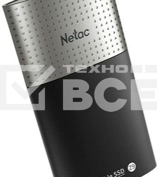 Накопитель SSD External Netac 2.0Tb Z9 <NT01Z9-002T-32BK> (USB3.2, up to 550/480MBs, 90х47.5х11.5mm, Aluminium+Plastic)
