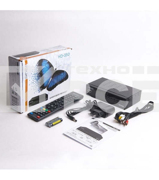 Ресивер эфирный цифровой DVB-T2/C HD HD-350 металл, дисплей DOLBY DIGITAL, HEVC Сигнал Electronics