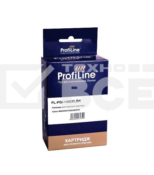 Струйный картридж PL-PGI-1400XLBK для принтеров Canon MB2040/MB2140/MB2340/MB2740 с чернилами Black ProfiLine