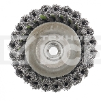 Щетка для УШМ Сибртех, 125 мм М14, чашка, крученая металлическая проволока 0,5 мм, фото2