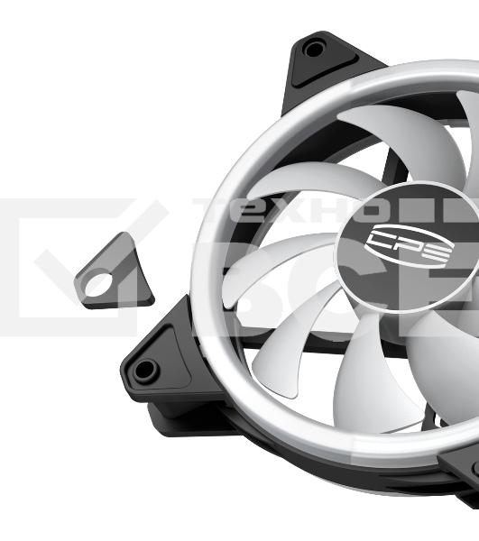 Вентилятор для корпуса PCCooler F3 T120 ARGB черный, 120 мм, 1800 об/мин, 21.6 дБ, 4 pin