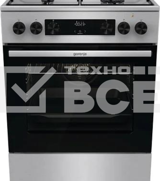 Комбинированная плита Gorenje GKS6C70XJ нержавеющая сталь (без крышки) реш.сталь