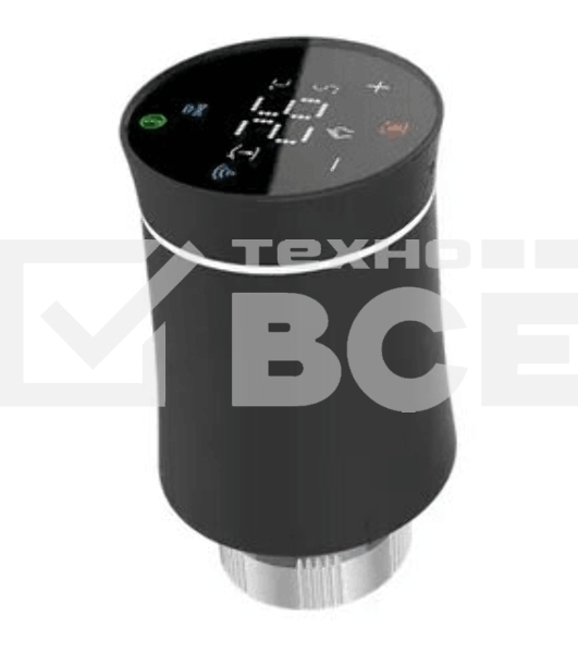 Терморегулятор для радиатора Moes ZigBee Smart Radiator Valve Thermostat черный модели ZTRV-BY-100