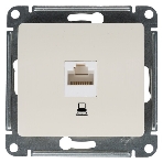 Механизм розетки комп. 1-м СП Glossa RJ45 беж. SchE GSL000281K, фото2