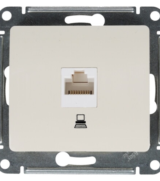 Механизм розетки комп. 1-м СП Glossa RJ45 беж. SchE GSL000281K