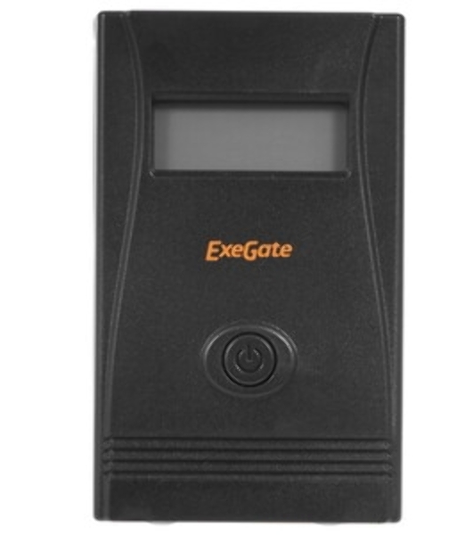 Источник бесперебойного питания ExeGate Smart LB-850.LCD.AVR.2SH.USB (850VA/510W, LCD, AVR, 2*Schuko, USB, батарея 12V 9Ah, черный)