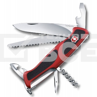 Нож перочинный Victorinox RangerGrip 55 (0.9563.CB1) 130мм 12функций красный/черный блистер