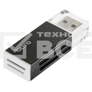 Устройство чтения карт памяти USB2.0 Buro BU-CR-3104 черный