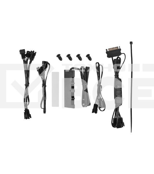 Комплект вентиляторов для корпуса DEEPCOOL CF120-3 IN 1 черный, 120 мм, 1500 об/мин, 27 дБ, 4 pin
