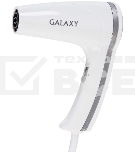 Фен для волос с настенным креплением Galaxy Line GL 4350, белый, 1400 Вт, 2 скорости потока воздуха, функция «холодный воздух», защитная сетка, настенное крепление