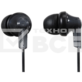 Наушники вкладыши Panasonic RP-HJE120 1.1м черный проводные в ушной раковине (RP-HJE120EEK)