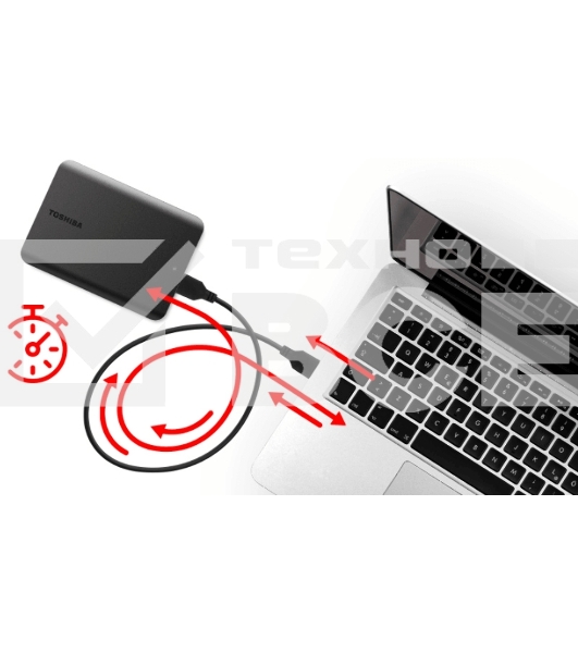 Внешний жесткий диск HDD Toshiba 2TB Canvio Basics HDTB520EK3AA 2.5