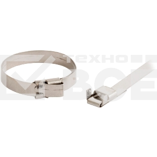 Стяжка стальная Hyperline FVC-370, коррозионно-стойкая (нержавеющая сталь 410L), 370x6x0.5мм, (100 шт)