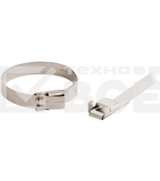 Стяжка стальная Hyperline FVC-370, коррозионно-стойкая (нержавеющая сталь 410L), 370x6x0.5мм, (100 шт)