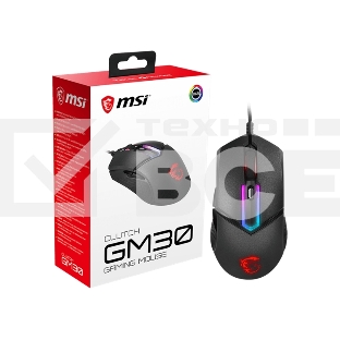 Мышь проводная MSI Clutch GM30 черный, 6200 dpi, USB, кнопки - 6