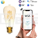 Лампа светодиодная филаментная Gauss Smart Home DIM+CCT E27 ST64 Golden 6,5 Вт 2000-5500 К 1/10/40, фото 1