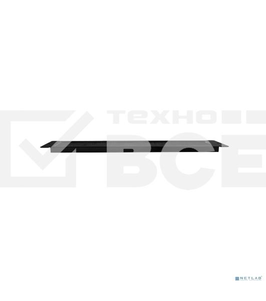 Панель с щеточным кабельным вводом в пол/­потолок Hyperline TCB-TTB-RAL9004 для шкафов серии TTB, TWB, 65 мм х 293 мм (ШхД), цвет черный (RAL 9004)