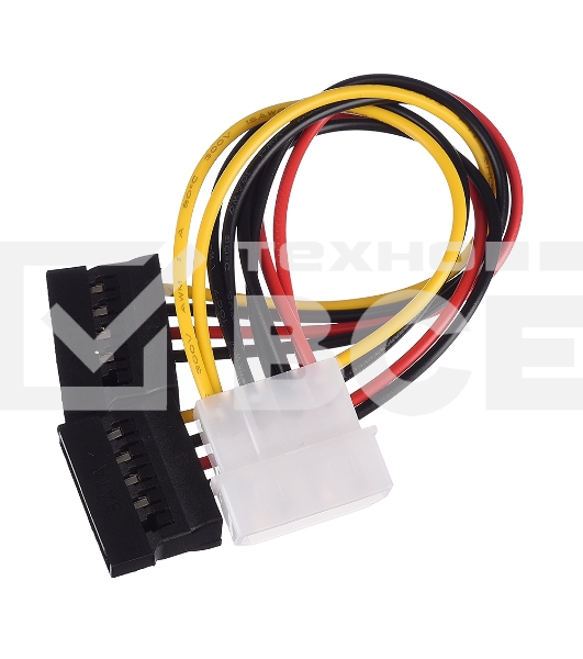 Кабель GOPOWER MOLEX (F)-2SATA (M) 0.2M 00-00027494